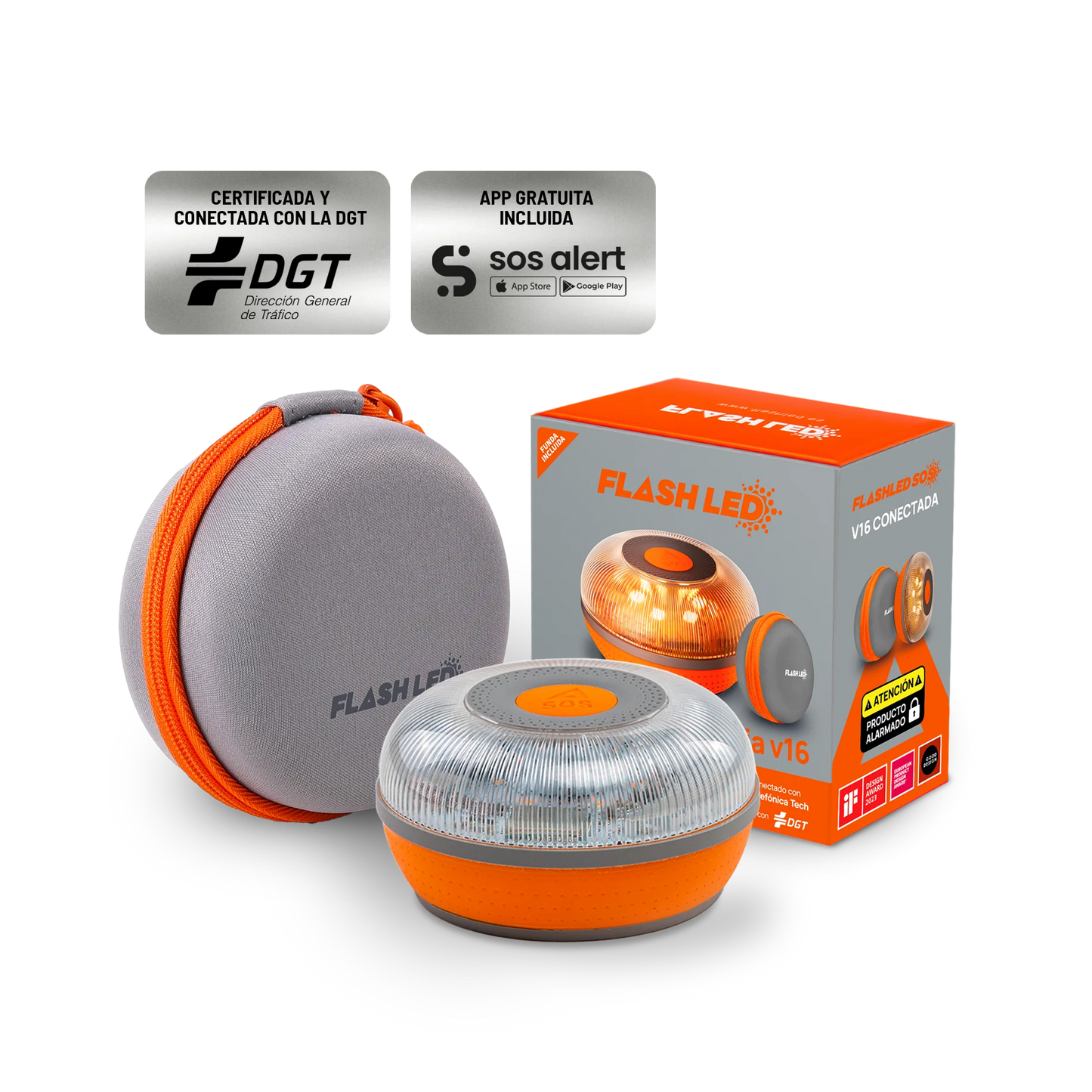 Luz V16 homologada con geolocalización | FlashLED SOS